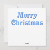 Carte de vœux de la famille Bonhomme de neige (Dos)