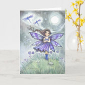 Carte de vœux de la fée petite rêveuse (Fleur jaune)