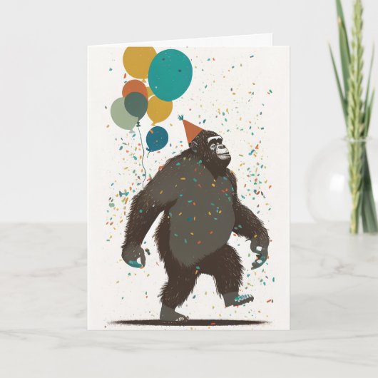 Carte de voeux de la fête de Gorilla (Devant)