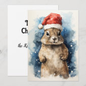 Carte de vœux de la fête de la Squirrel à plat du  (Devant / Derrière)