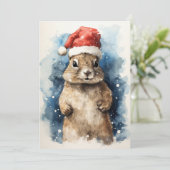 Carte de vœux de la fête de la Squirrel à plat du  (Debout devant)