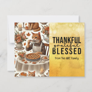 Carte de vœux de la fête de Thanksgiving pour les