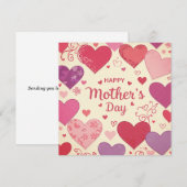 Carte de vœux de la fête des mères (Devant / Derrière)