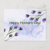 Carte de voeux de la Fête des Mères "Fleur pourpre (Devant)