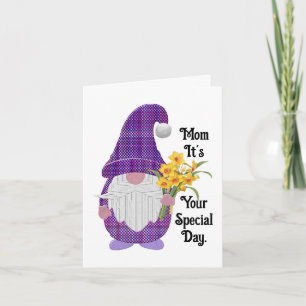 Carte de vœux de la fête des mères Gnome