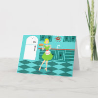Carte de voeux de la Fête des Mères Retro personna