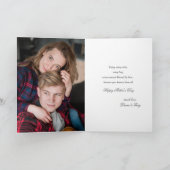 Carte de vœux de la fête des mères Rose rose en fo (Intérieur)