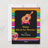 Carte de vœux de la Fête des Morts Chat (Dos)