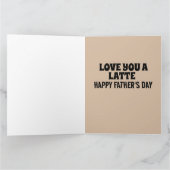 CARTE DE VŒUX DE LA FÊTE DES PÈRES CHAT ET CAFE MI (Intérieur)