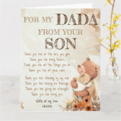 Carte de vœux de la fête des pères pour mon papa (Fleur jaune)