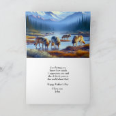 Carte de vœux de la fête des pères Wolf Pack (Intérieur)