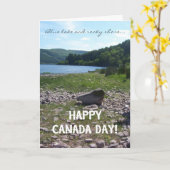 Carte de voeux de la fête du Canada, Blue Lake (Fleur jaune)