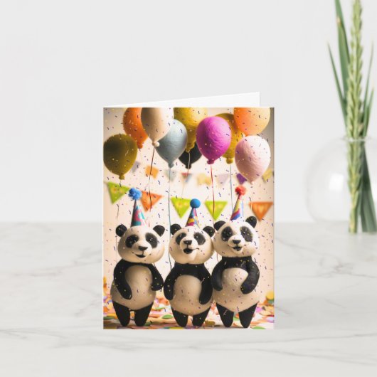 Carte de voeux de la fête du Panda (Devant)