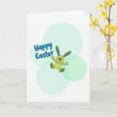 Carte de vœux de la fête du printemps avec un lapi (Fleur jaune)