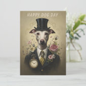 Carte de vœux de la journée du chien – Amusing pou (Debout devant)