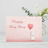 Carte de vœux de la journée du chien – Amusing pou (Debout devant)