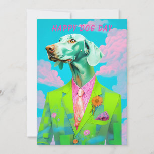 Carte de vœux de la journée du chien – Amusing pou