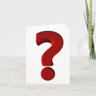Carte de voeux de la marque de question