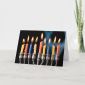 Carte de vœux de la Menorah de Hanouka (Devant)