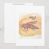 Carte de vœux de la mouche à cheval (Devant / Derrière)