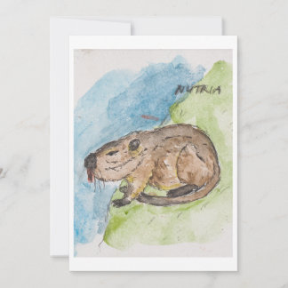 Carte de vœux de la nutria