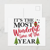 Carte de vœux de la période des fêtes la plus merv (Devant / Derrière)
