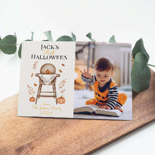 Carte de vœux de la première Halloween de bébé Cit