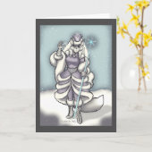 Carte de voeux de la Reine de neige (Fleur jaune)