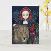 Carte de voeux de la "Reine Elizabeth et d'un (Fleur jaune)