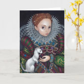 Carte de voeux de la "Reine Elizabeth et d'une (Fleur jaune)