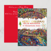 Carte de vœux de la rivière San Antonio pour les f (Devant / Derrière)