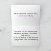 Carte de voeux de la rue 5x7 de Valentine (Intérieur)