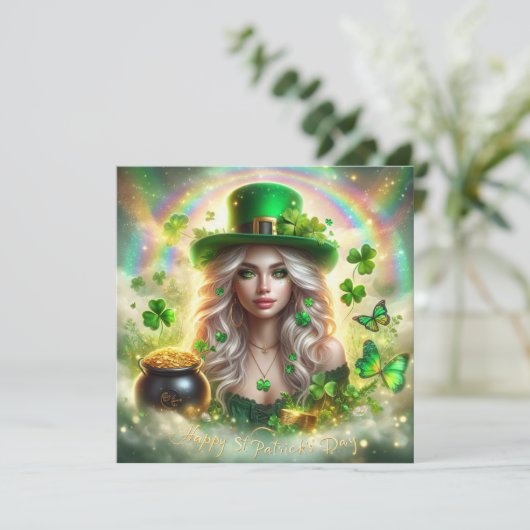 Carte de vœux de la Saint-Patrick (Debout devant)