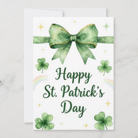 Carte de vœux de la Saint-Patrick (Devant)