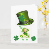 Carte de vœux de la Saint-Patrick (Fleur jaune)