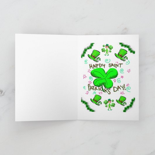 Carte de vœux de la Saint-Patrick (Intérieur)
