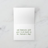 Carte de vœux de la Saint-Patrick au hérisson (Intérieur)