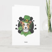 Carte de vœux de la Saint-Patrick avec chiot Chihu (Dos)