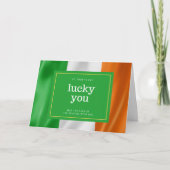 Carte de vœux de la Saint-Patrick avec le drapeau  (Devant)