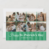 Carte de vœux de la Saint-Patrick avec photo de fa (Devant)