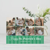 Carte de vœux de la Saint-Patrick avec photo de fa (Debout devant)