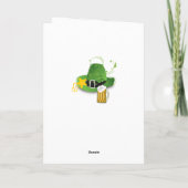 Carte de voeux de la Saint Patrick Bière Casquette (Dos)