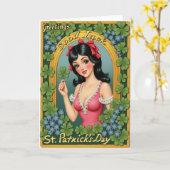 Carte de vœux de la Saint-Patrick Chanceuse (Fleur jaune)