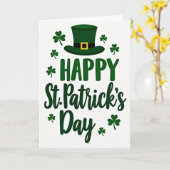 Carte de vœux de la Saint-Patrick Chanceux (Fleur jaune)