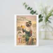Carte de vœux de la Saint-Patrick Chat Glamour (Debout devant)