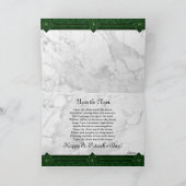 Carte de vœux de la Saint-Patrick Cœur d'émeraude (Intérieur)