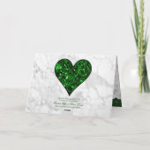 Carte de vœux de la Saint-Patrick Emerald Heart (Dos)