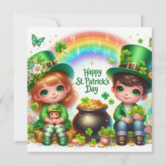 Carte de vœux de la Saint-Patrick Joyeuse (Devant)