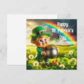 Carte de vœux de la Saint-Patrick Joyeuse Fête (Devant / Derrière)