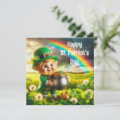 Carte de vœux de la Saint-Patrick Joyeuse Fête (Debout devant)